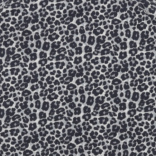 NEXT Womens Black Animal Print Cotton Pullover Sweatshirt Size L Pullover - Leopard Pattern