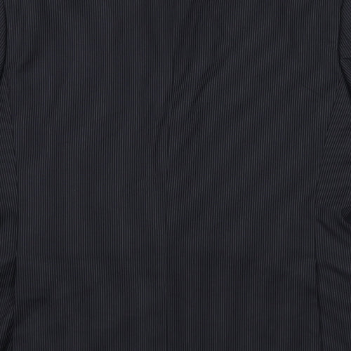 Autograph Mens Blue Striped Polyester Jacket Suit Jacket Size 42 Regular