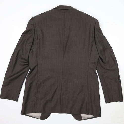 Autograph Mens Brown Wool Jacket Suit Jacket Size 40 Regular