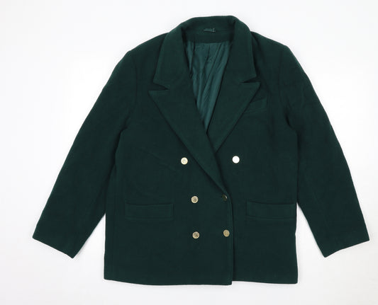 Classic Woman Womens Green Jacket Size 14 Button