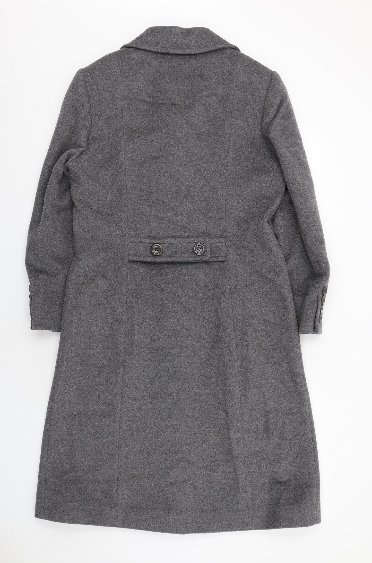Basler Womens Grey Overcoat Coat Size 10 Button