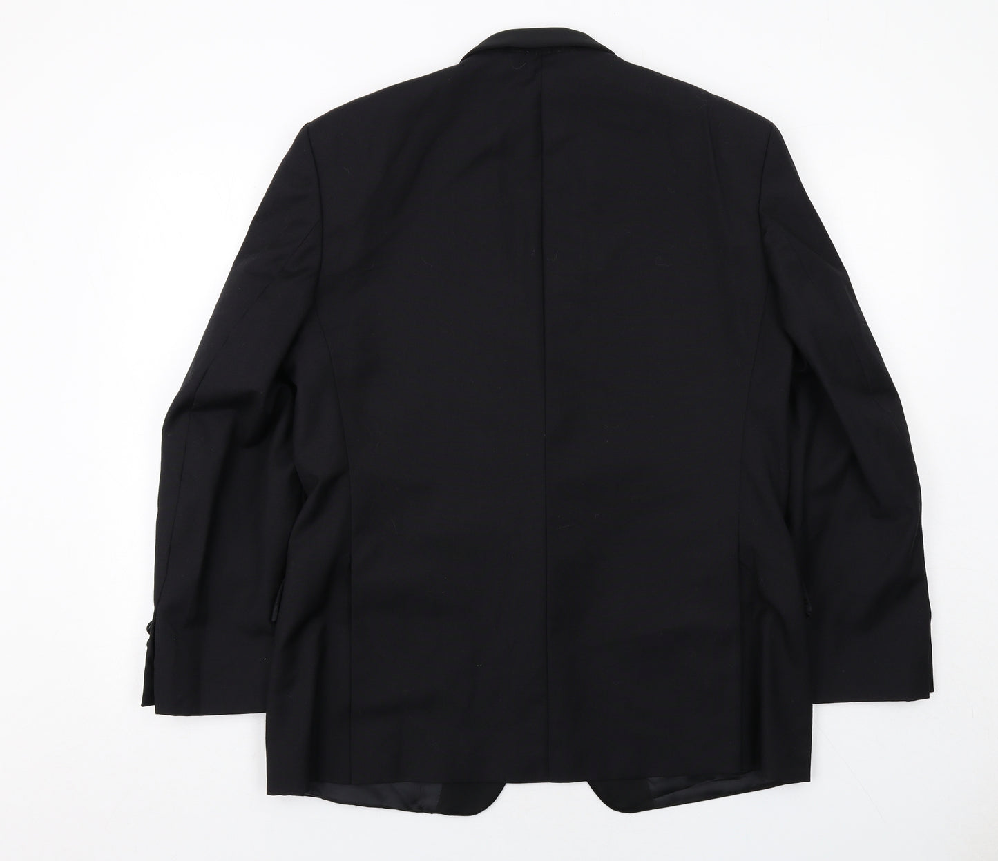 Pierre Cardin Mens Black Wool Tuxedo Suit Jacket Size 40 Regular