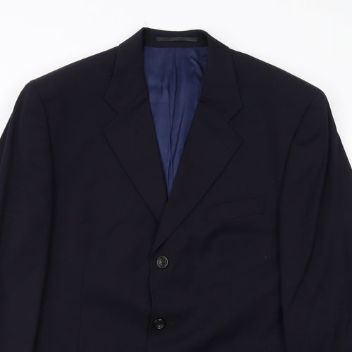 Austin Reed Mens Blue Wool Jacket Suit Jacket Size 40 Regular