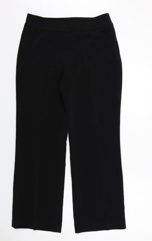 Alex & Co. Womens Black Polyester Dress Pants Trousers Size 14 Regular Zip