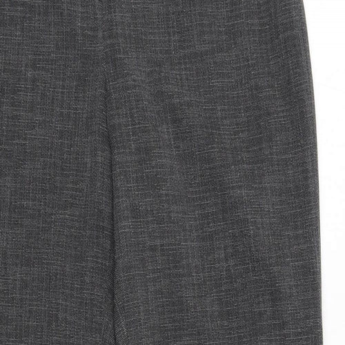 Planet Womens Grey Polyester Trousers Size 14 Regular Zip