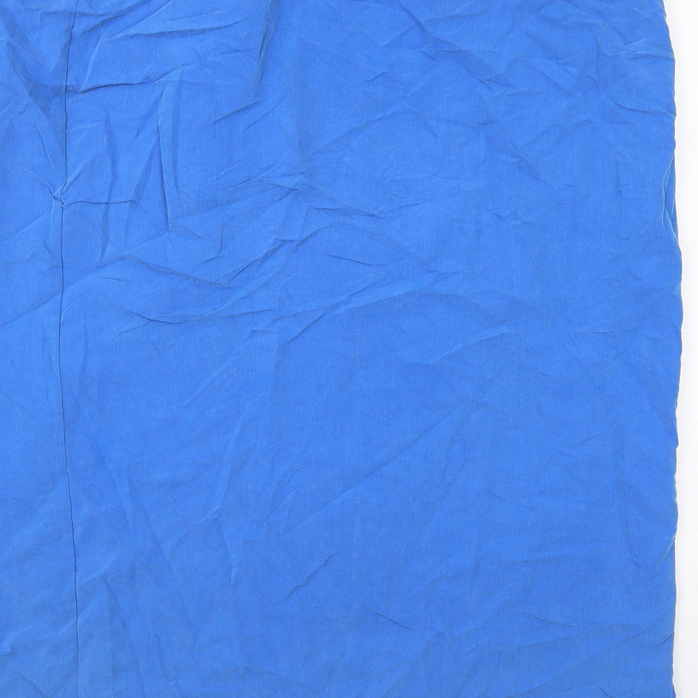 Etam Womens Blue Modal Wrap Skirt Size 22 Button