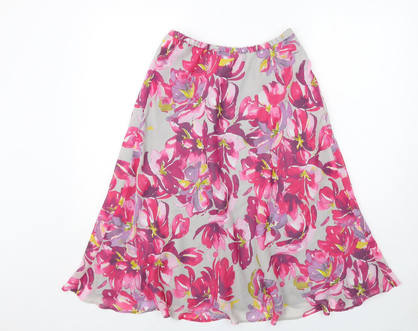 Eastex Womens Pink Floral Polyester Swing Skirt Size 10