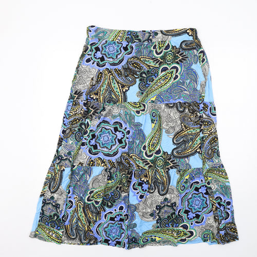 Wallis Womens Multicoloured Geometric Viscose Peasant Skirt Size 14