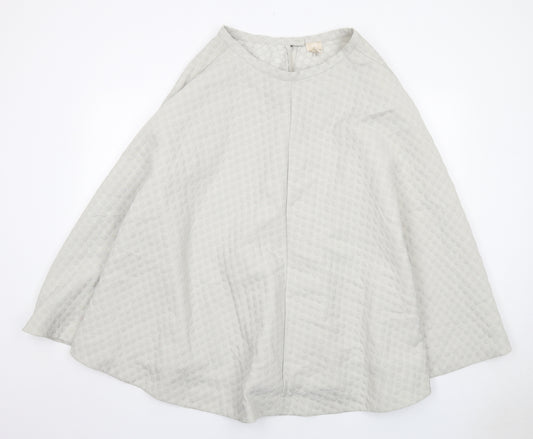 H&M Womens Grey Polka Dot Polyester Swing Skirt Size 10 Zip