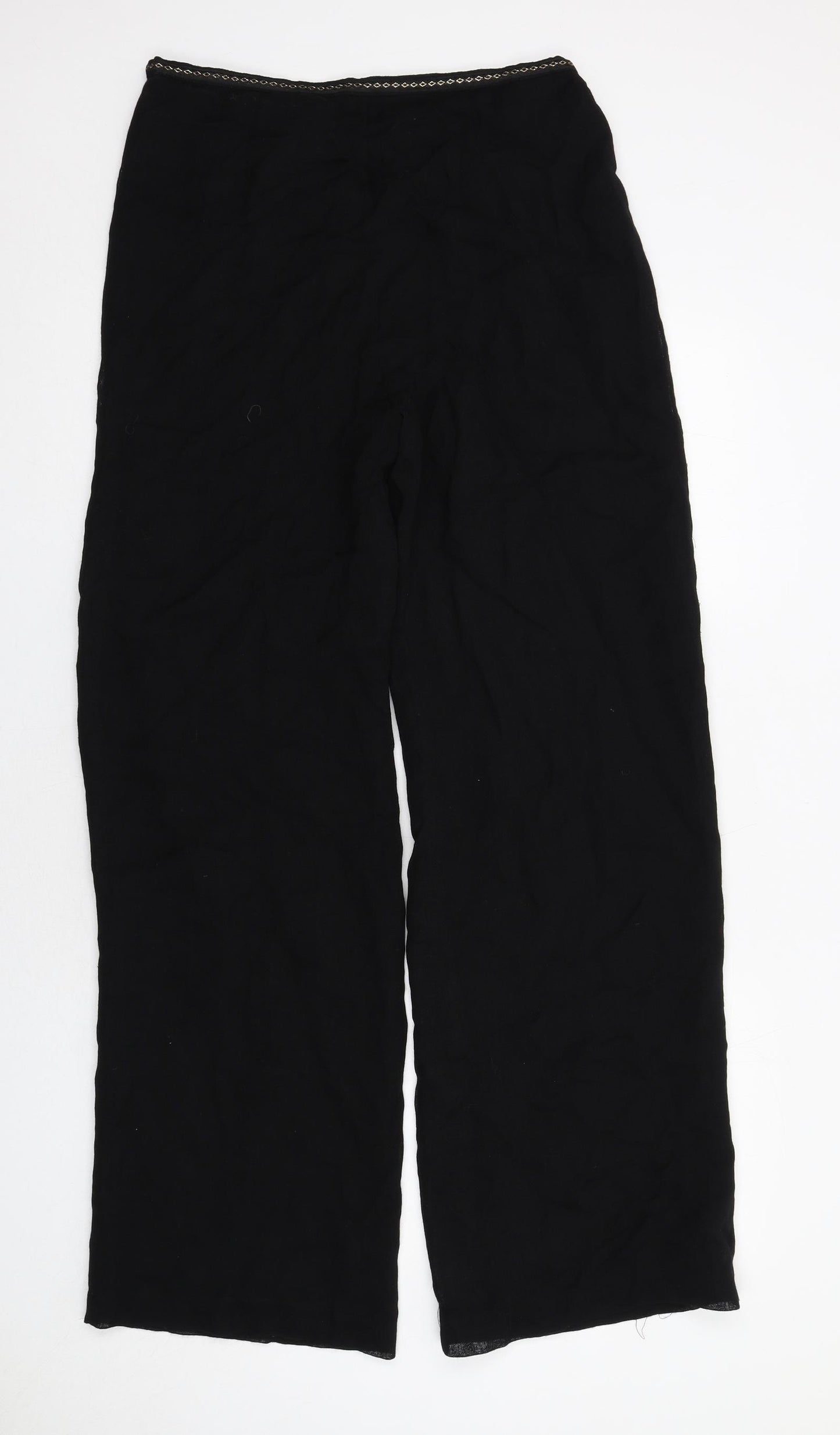 Fenn Wright Manson Womens Black Wool Trousers Size 12 Regular Zip