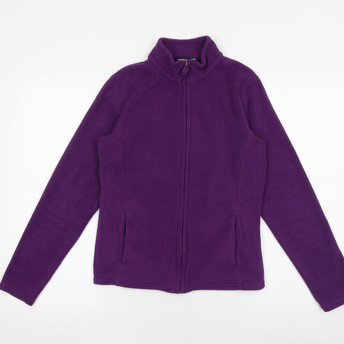 Marks and Spencer Womens Purple Jacket Size 10 Zip