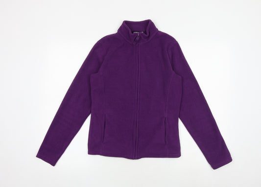 Marks and Spencer Womens Purple Jacket Size 10 Zip