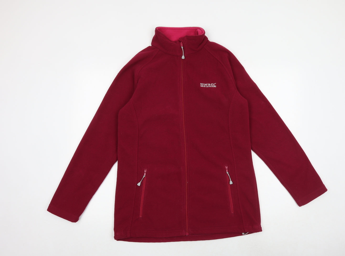 Regatta Womens Red Polyester Jacket Size 12 Zip