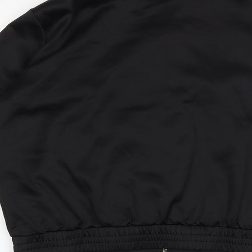 H&M Womens Black Bomber Jacket Jacket Size 10 Zip