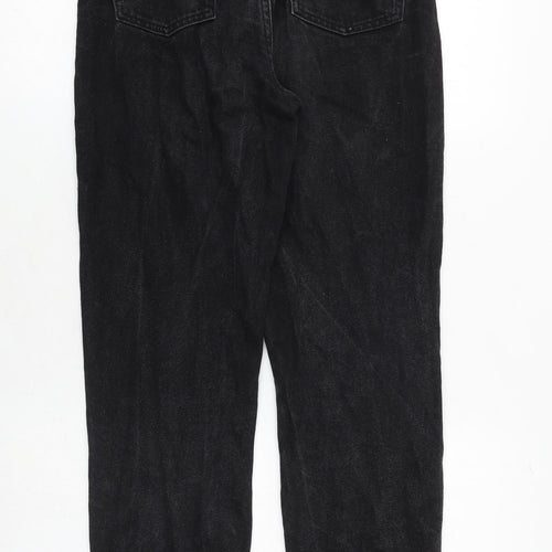 Reclaimed Vintage Womens Black Cotton Straight Jeans Size 26 in Regular Zip