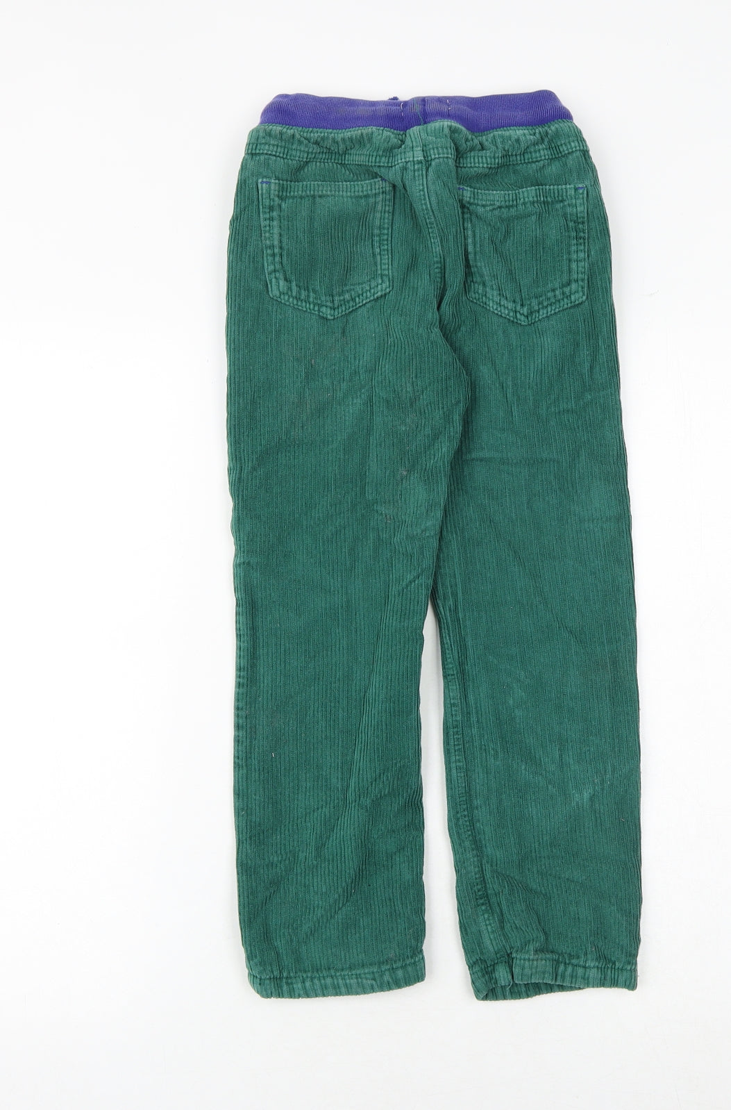 Boden Boys Green 100% Cotton Jogger Trousers Size 8 Years Regular Drawstring