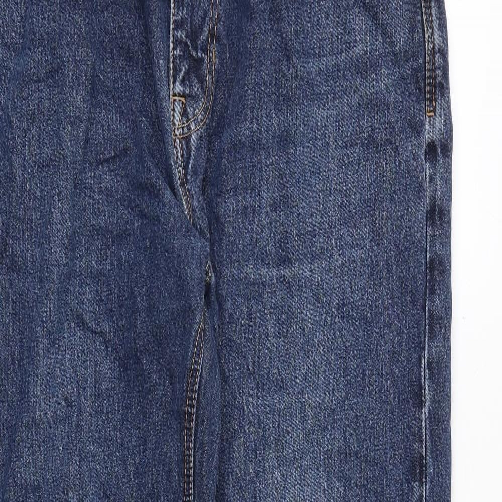 NEXT Mens Blue Cotton Straight Jeans Size 34 in Regular Zip