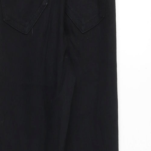 Topshop Womens Black Cotton Skinny Jeans Size 25 in Regular Zip