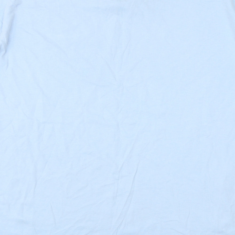 Juice Mens Blue Cotton T-Shirt Size 2XL Round Neck