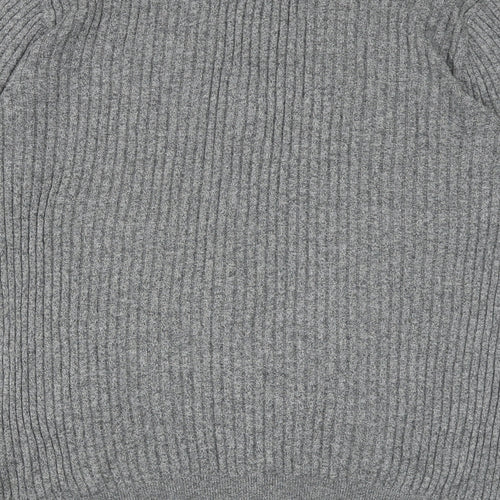 Hollister Mens Grey Round Neck Cotton Pullover Jumper Size M Long Sleeve