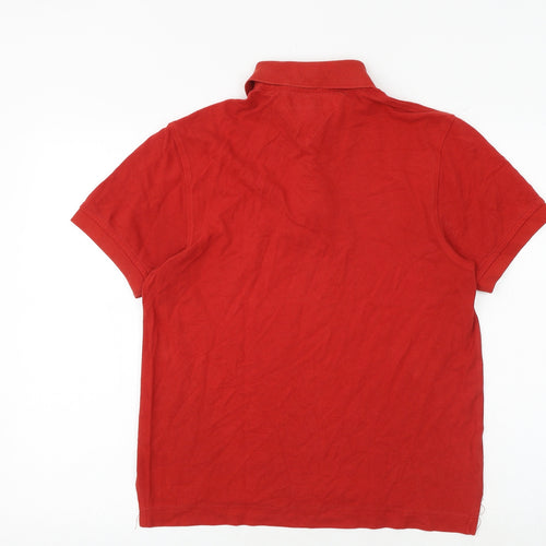 Tommy Hilfiger Mens Red Polyester Polo Size XS Collared Button