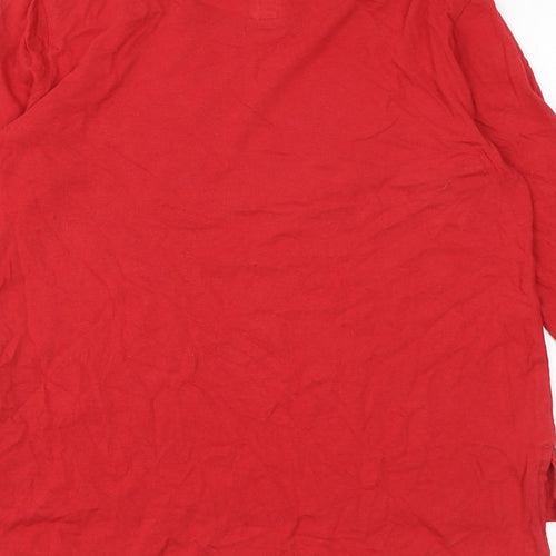 Gap Girls Red 100% Cotton Basic T-Shirt Size 12-13 Years Round Neck Pullover