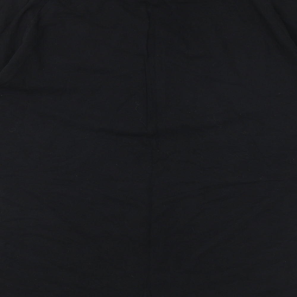The Couture Club Mens Black Cotton T-Shirt Size L Round Neck