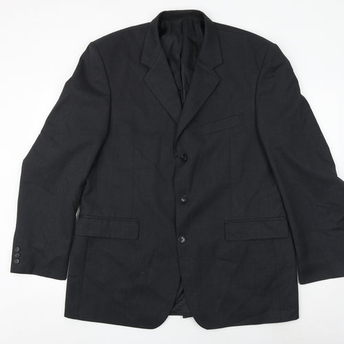 Burton Mens Grey Polyester Jacket Suit Jacket Size 44 Regular