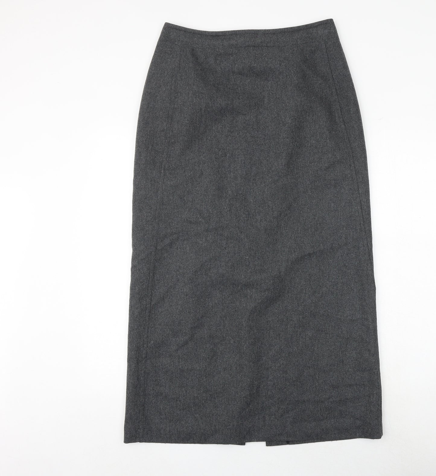 Per Una Womens Grey Wool A-Line Skirt Size 14 Zip