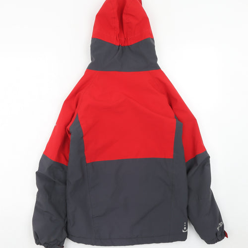 Regatta Boys Red Colourblock Windbreaker Jacket Size 11-12 Years Zip