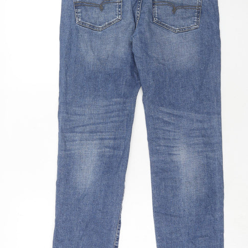 NEXT Mens Blue Cotton Straight Jeans Size 30 in L29 in Regular Zip
