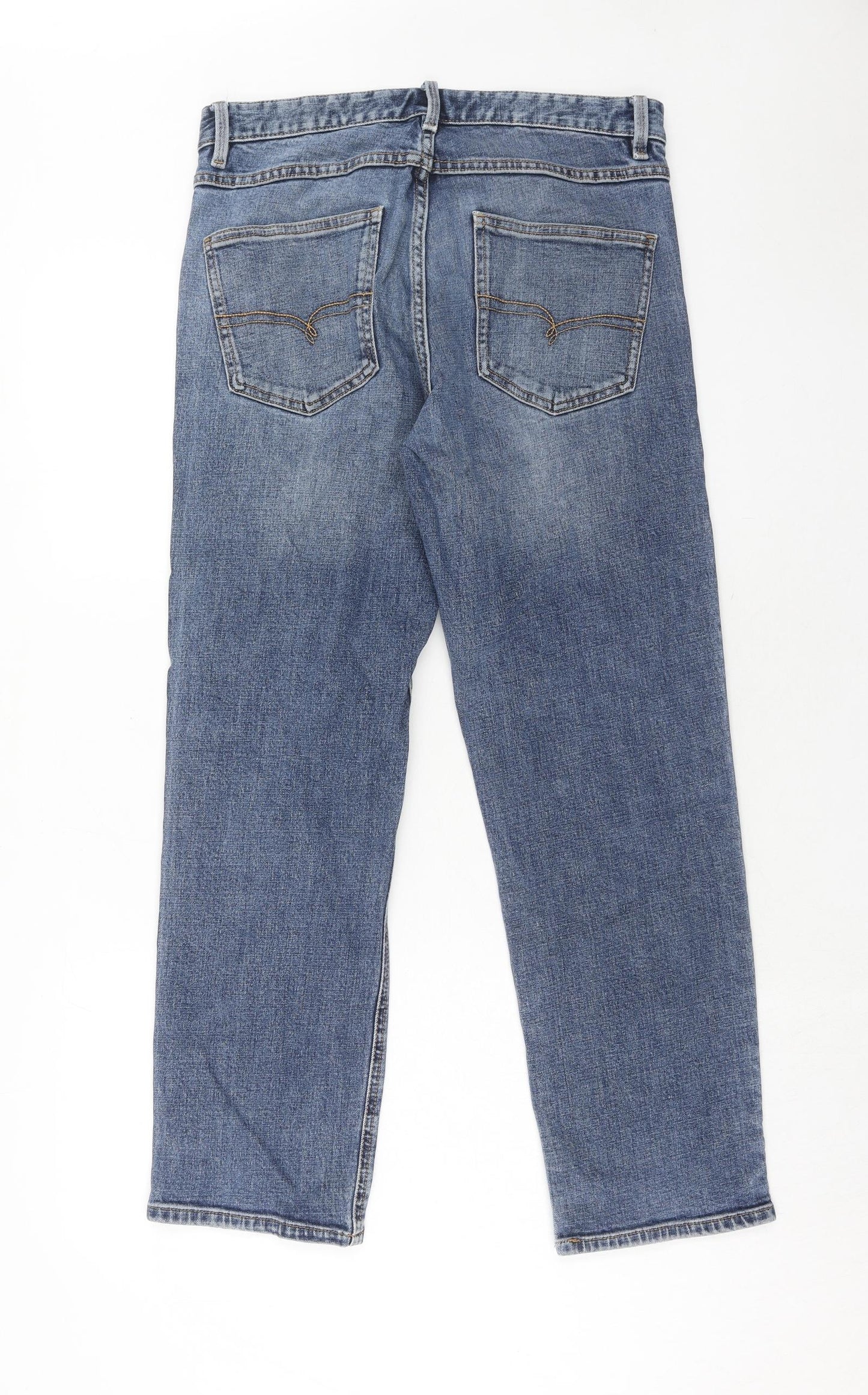 NEXT Mens Blue Cotton Straight Jeans Size 30 in L29 in Regular Button