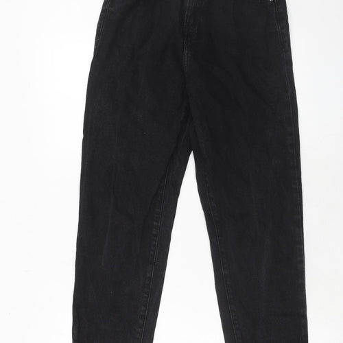 Dont think twice Womens Black Cotton Straight Jeans Size 8 Regular Zip