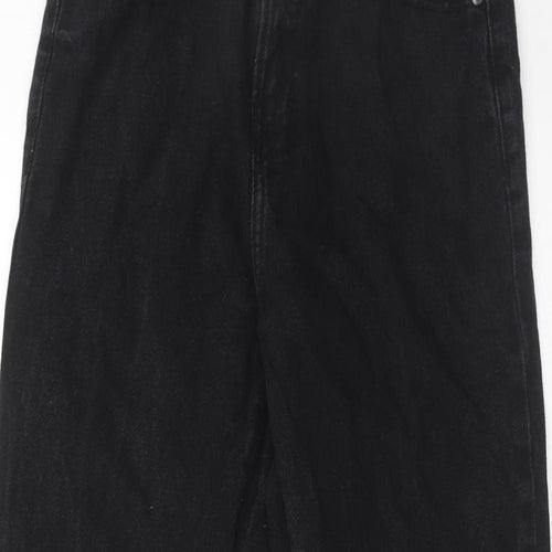 Dont think twice Womens Black Cotton Straight Jeans Size 8 Regular Zip