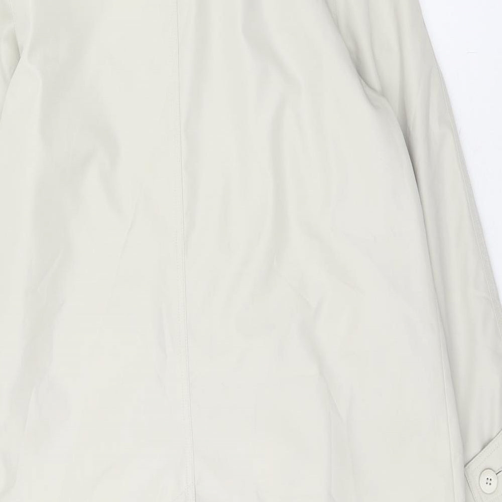 Autonomy Womens Ivory Overcoat Coat Size 14 Button