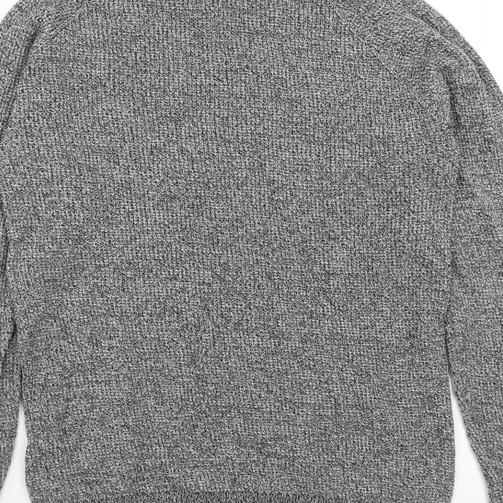 NEXT Mens Grey Round Neck Cotton Pullover Jumper Size S Long Sleeve