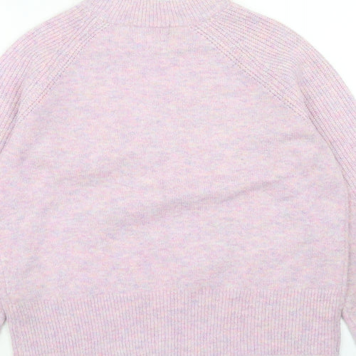 Marks and Spencer Womens Pink Round Neck Acrylic Pullover Jumper Size S