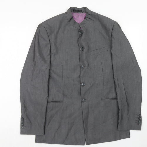 Marc Darcy Mens Grey Polyacrylate Fibre Jacket Suit Jacket Size 40 Regular