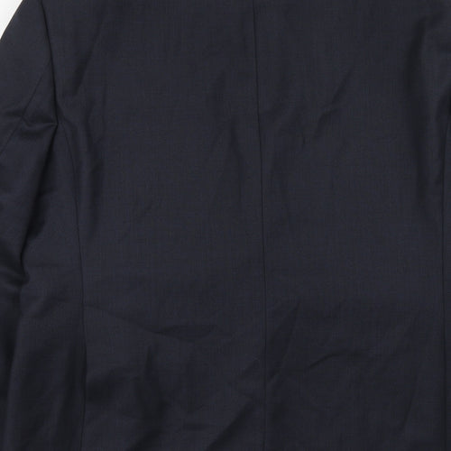 John Lewis Mens Blue Wool Jacket Suit Jacket Size 46 Regular