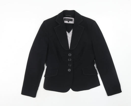 NEXT Womens Black Polyester Jacket Blazer Size 10