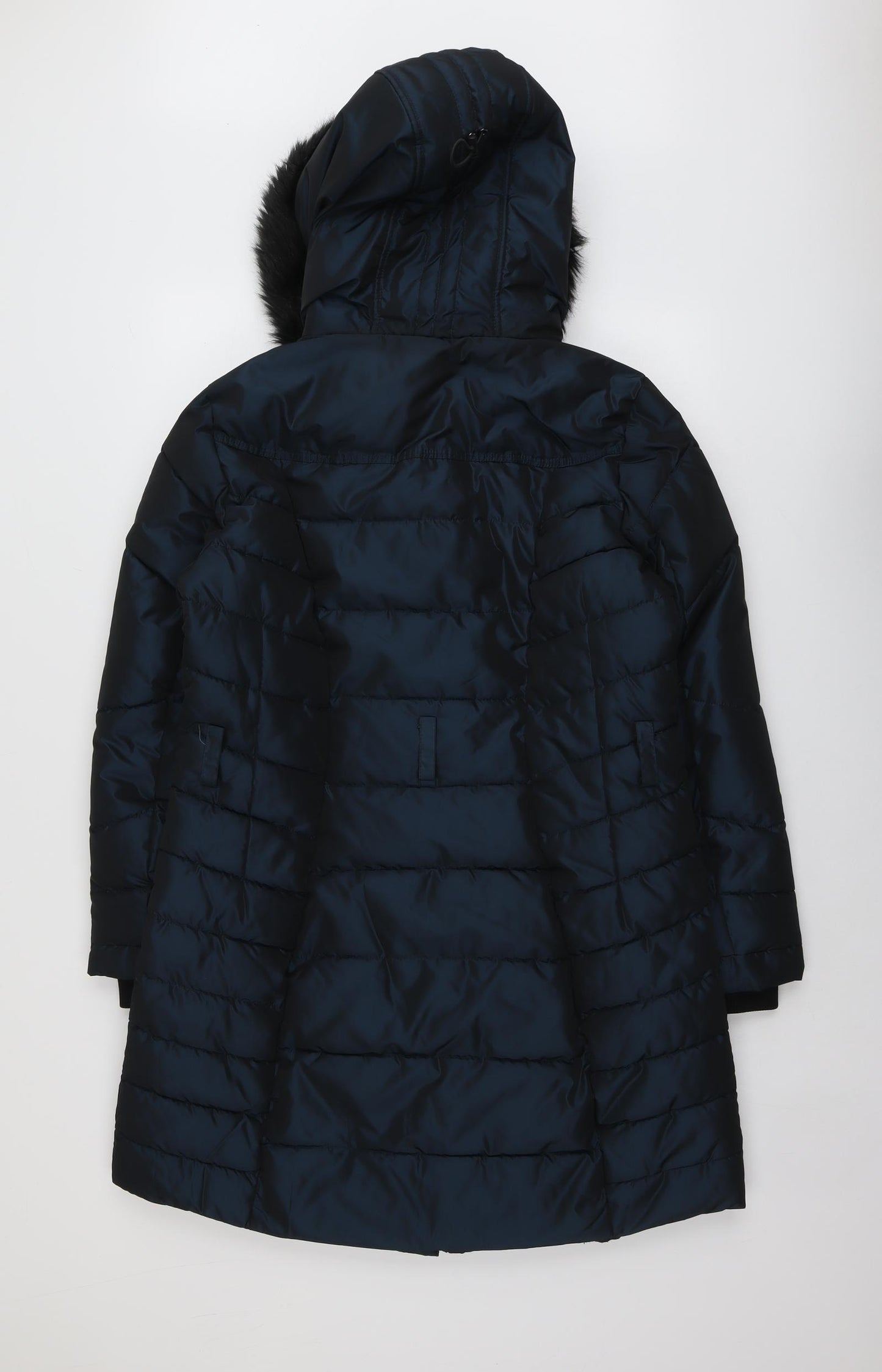 NEXT Womens Blue Quilted Coat Size 14 Zip