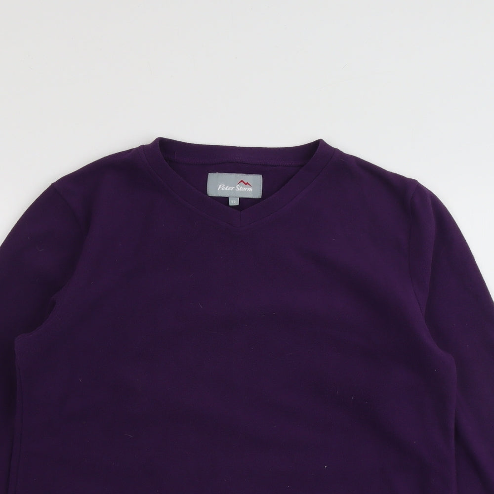 Peter Storm Womens Purple Polyester Pullover Sweatshirt Size 12 Pullover