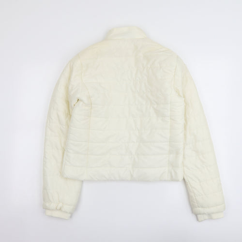 Select Womens Ivory Puffer Jacket Jacket Size 12 Zip