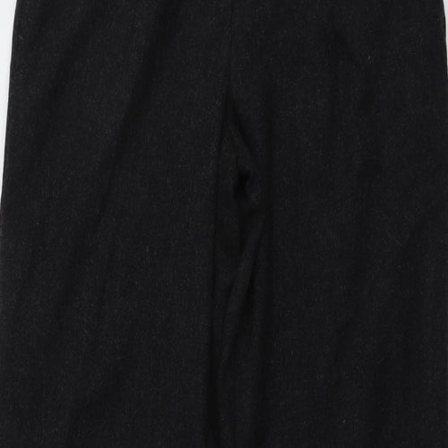 Marks and Spencer Womens Grey Wool Trousers Size 14 L29 in Regular Button