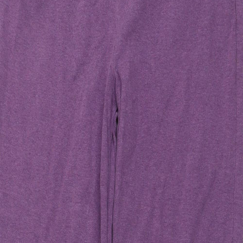 DASH Womens Purple Cotton Jogger Trousers Size 14 L28 in Regular