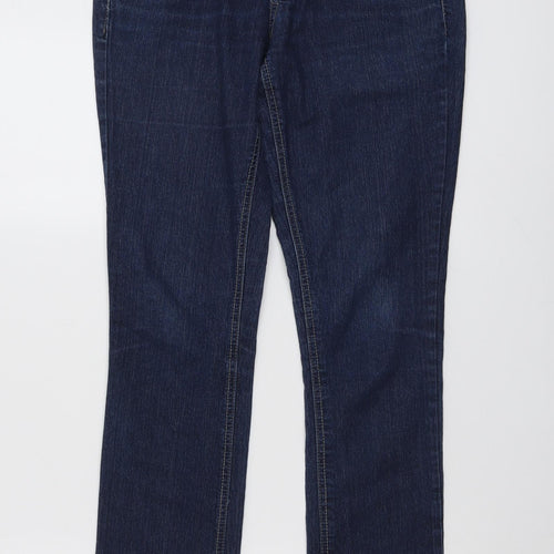 Dorothy Perkins Womens Blue Cotton Skinny Jeans Size 10 L28 in Regular Button