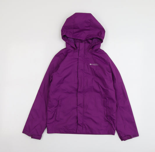 Mountain Warehouse Girls Purple Windbreaker Jacket Size 9-10 Years Zip