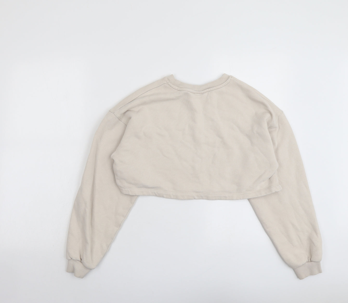 ASOS Womens Beige Cotton Pullover Sweatshirt Size 8 Pullover