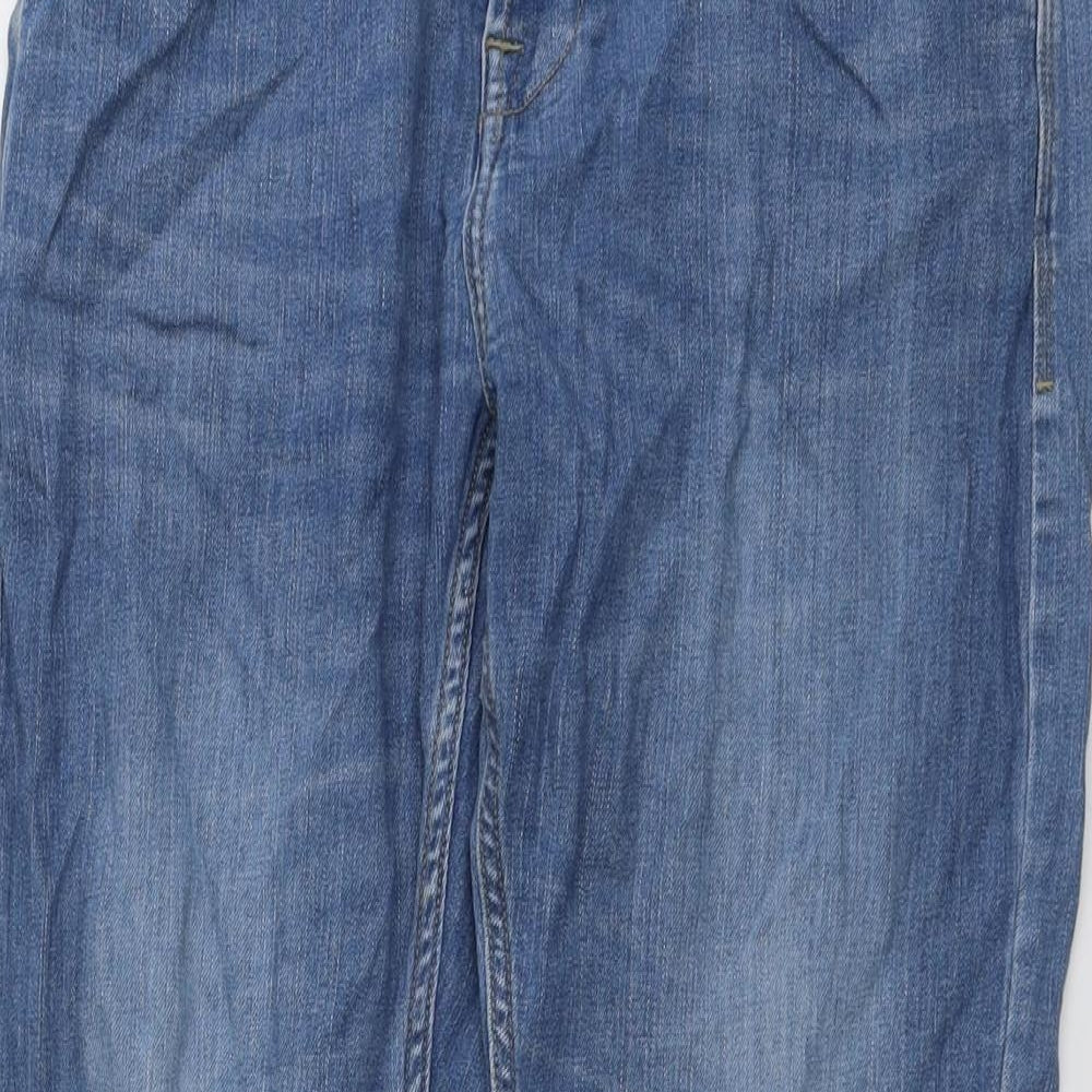 DKNY Mens Blue Cotton Straight Jeans Size 34 in L29 in Slim Button