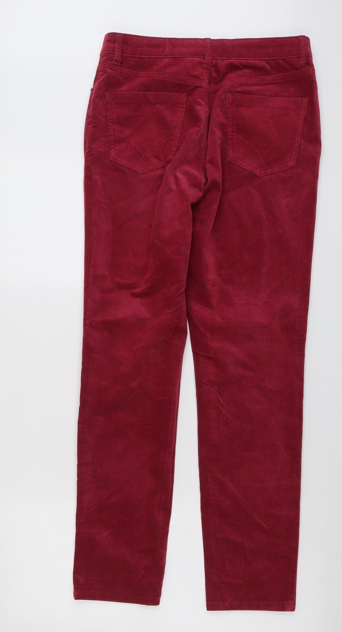 Crew Clothing Womens Pink Cotton Trousers Size 10 L29 in Regular Button